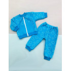 Костюм ясельний (кофта на блискавці + штани) блакитний 